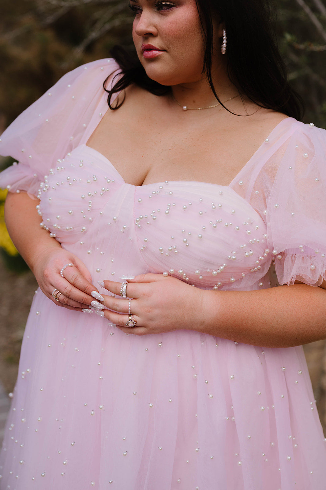 Plus size light pink dress best sale