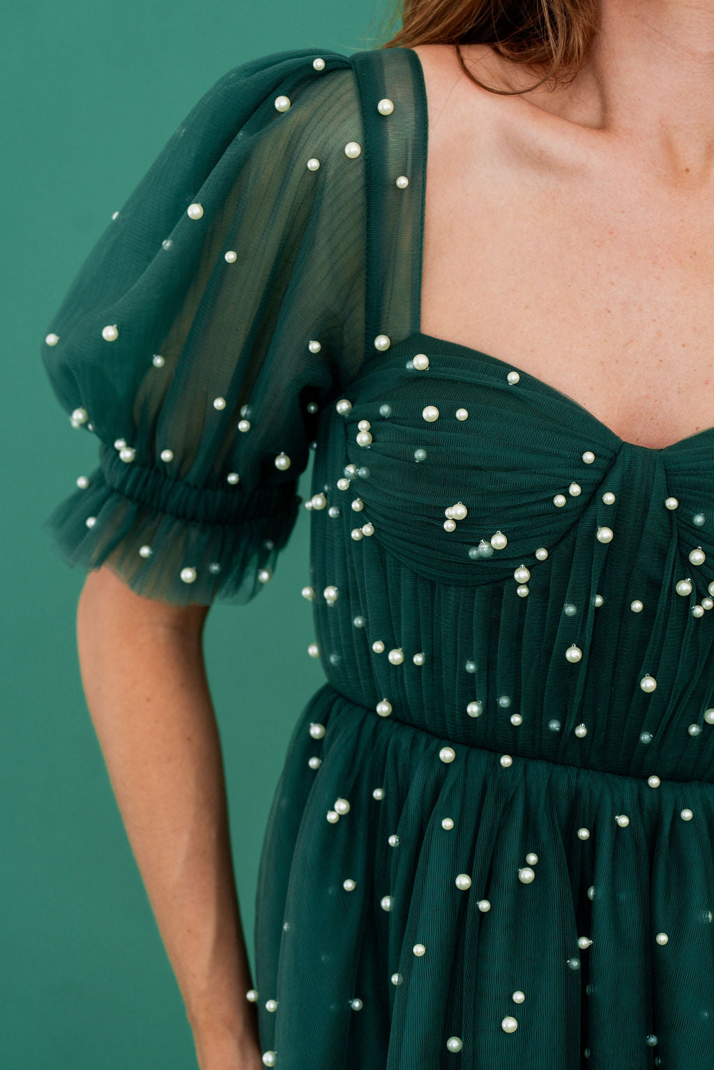 Pearl Mini Dress - Forest Green Steadfast Pearl Mini Dress - Forest Green Steadfast