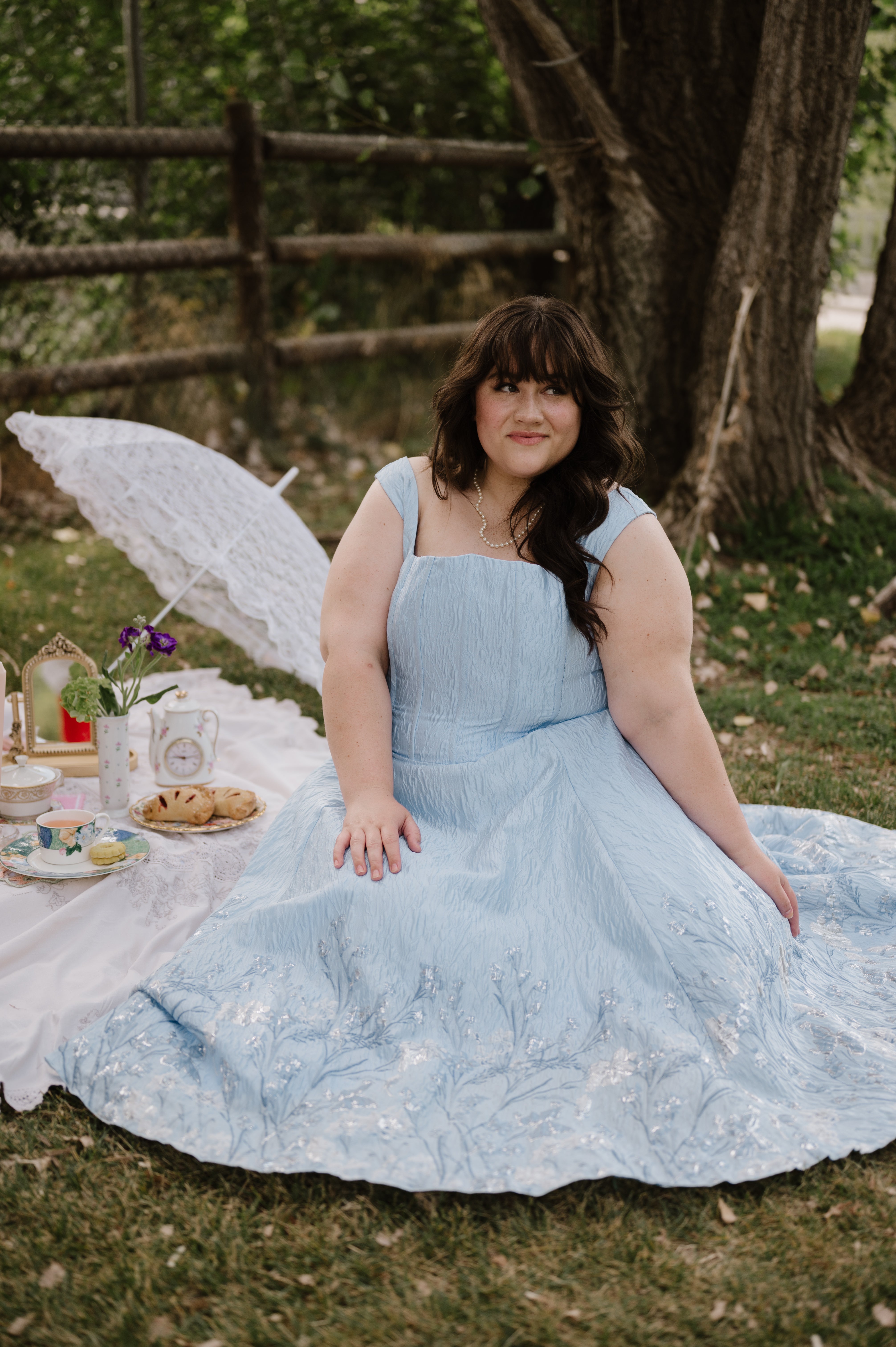 Tea Cup Dress- Blue