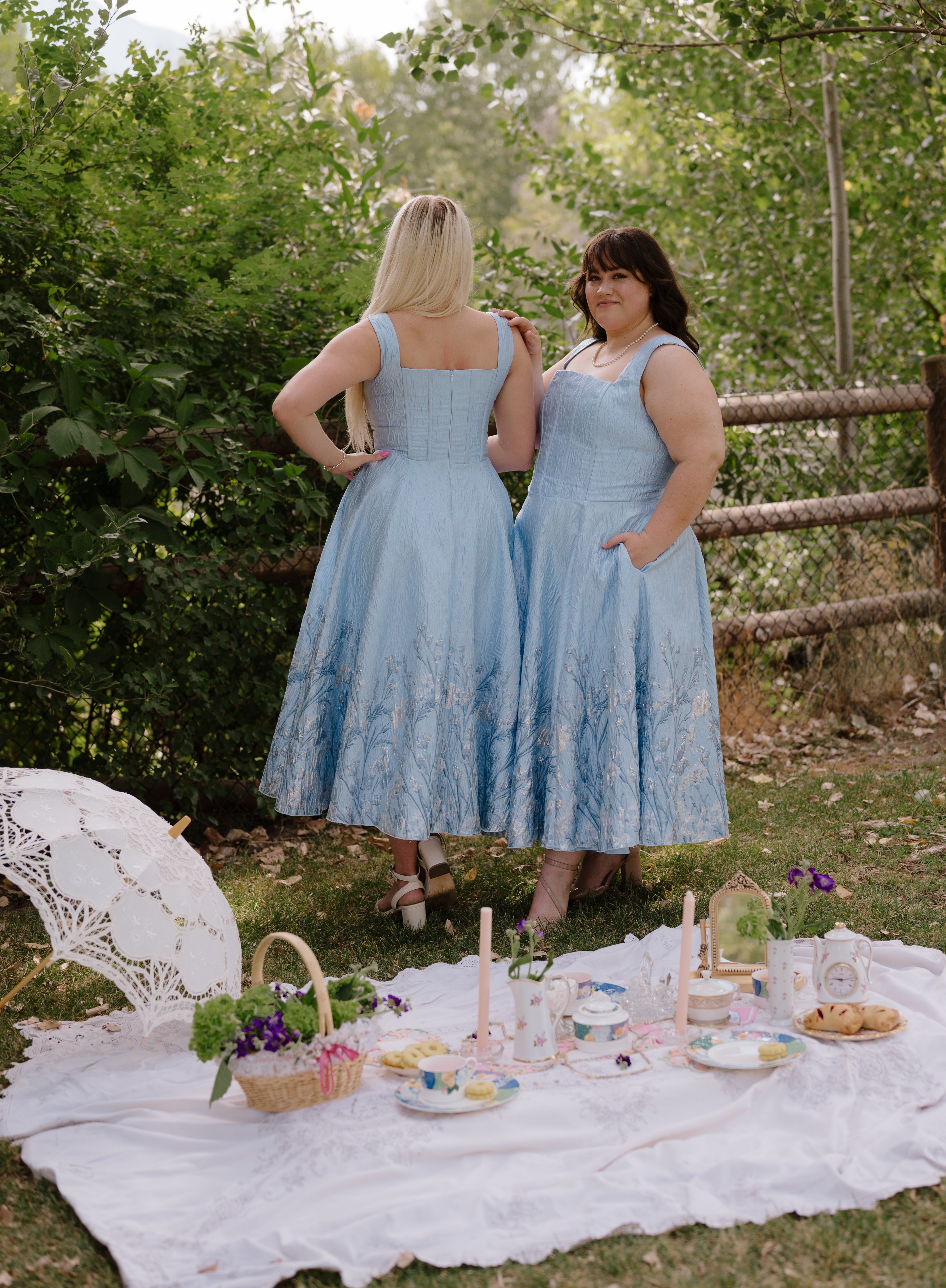 Tea Cup Dress- Blue