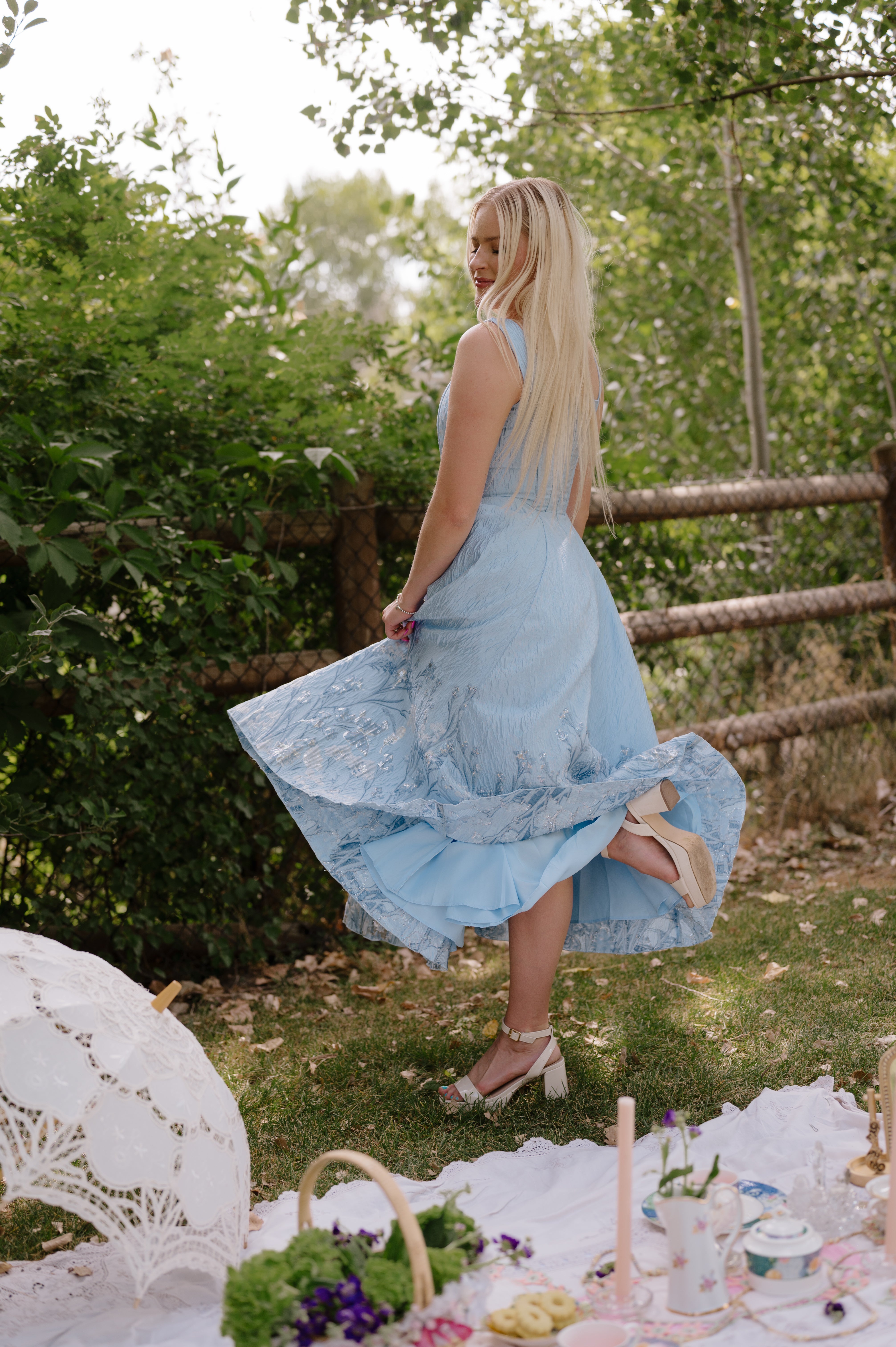 Tea Cup Dress- Blue