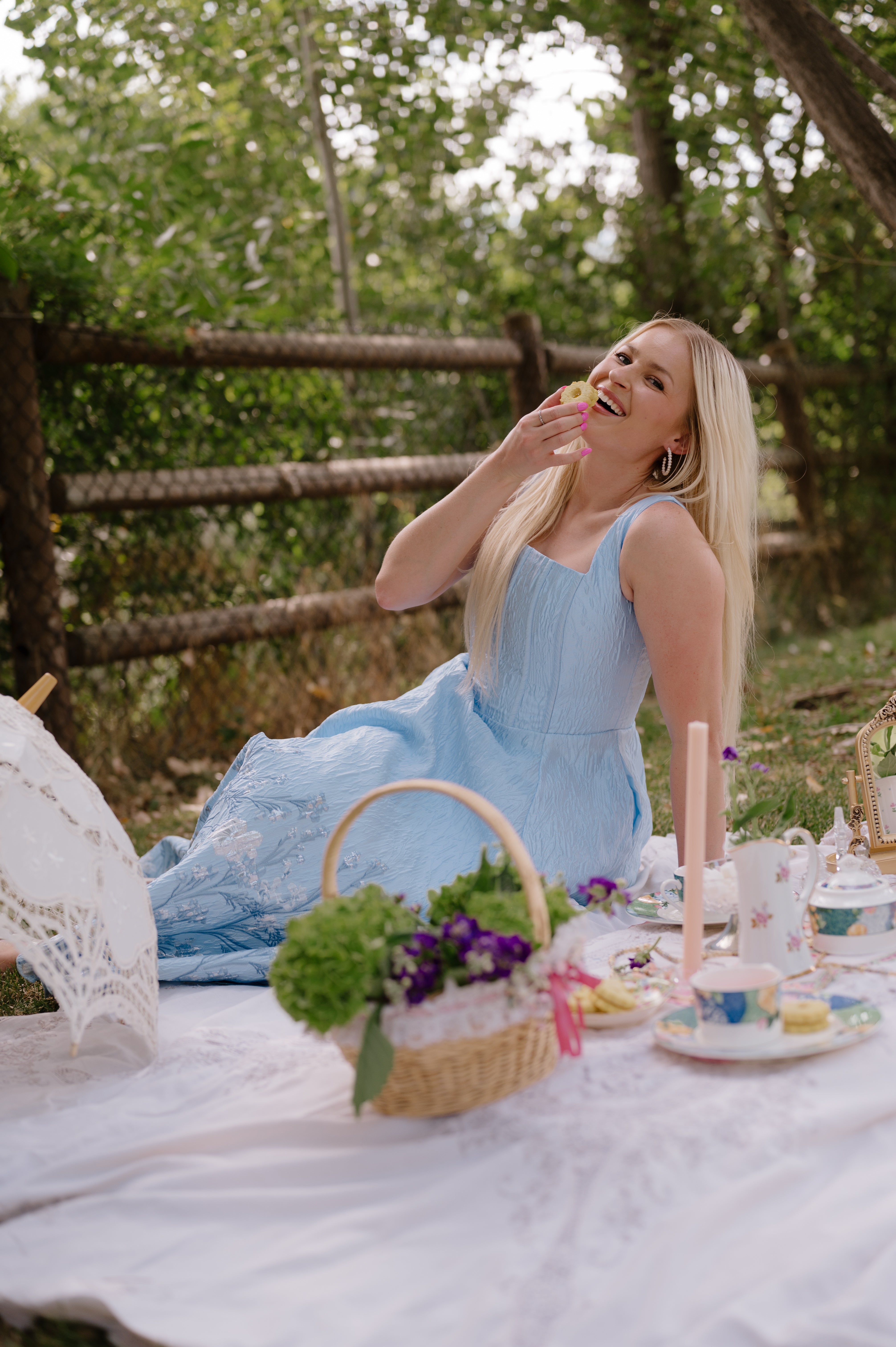 Tea Cup Dress- Blue