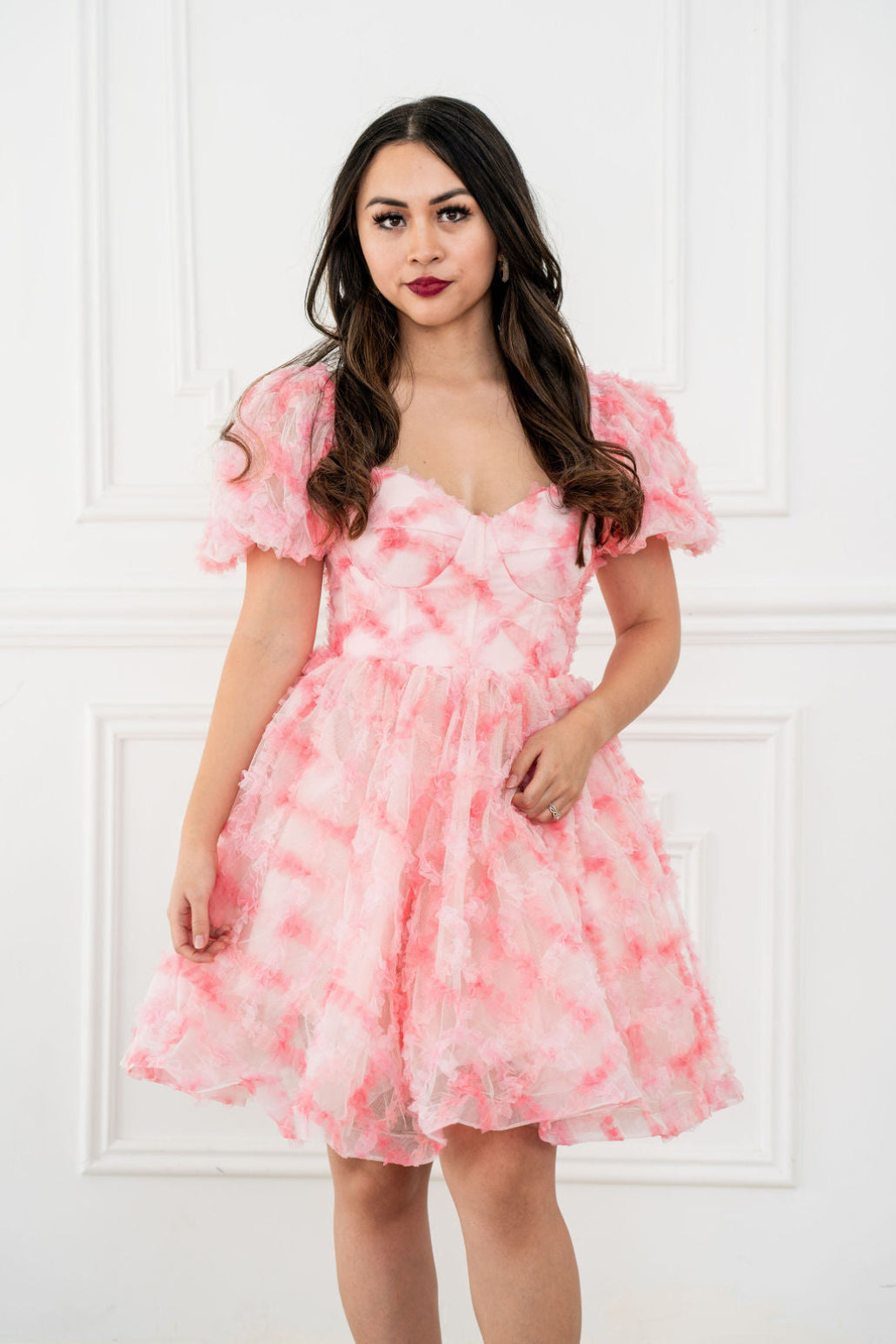 casual pink peony dress women The Emma Dress in Pink Peony Print 2 / Pink Peony Print