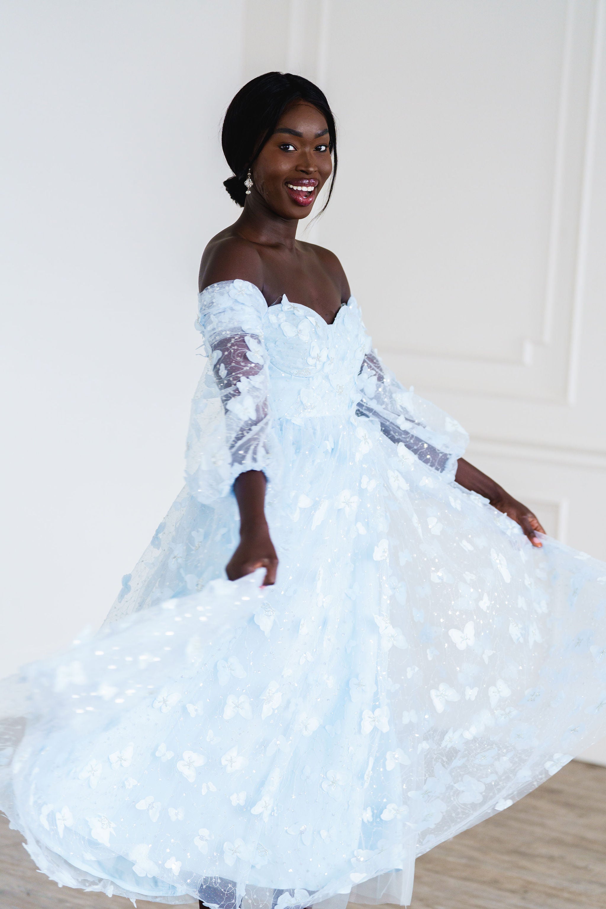 Wild Butterfly Gown - Blue