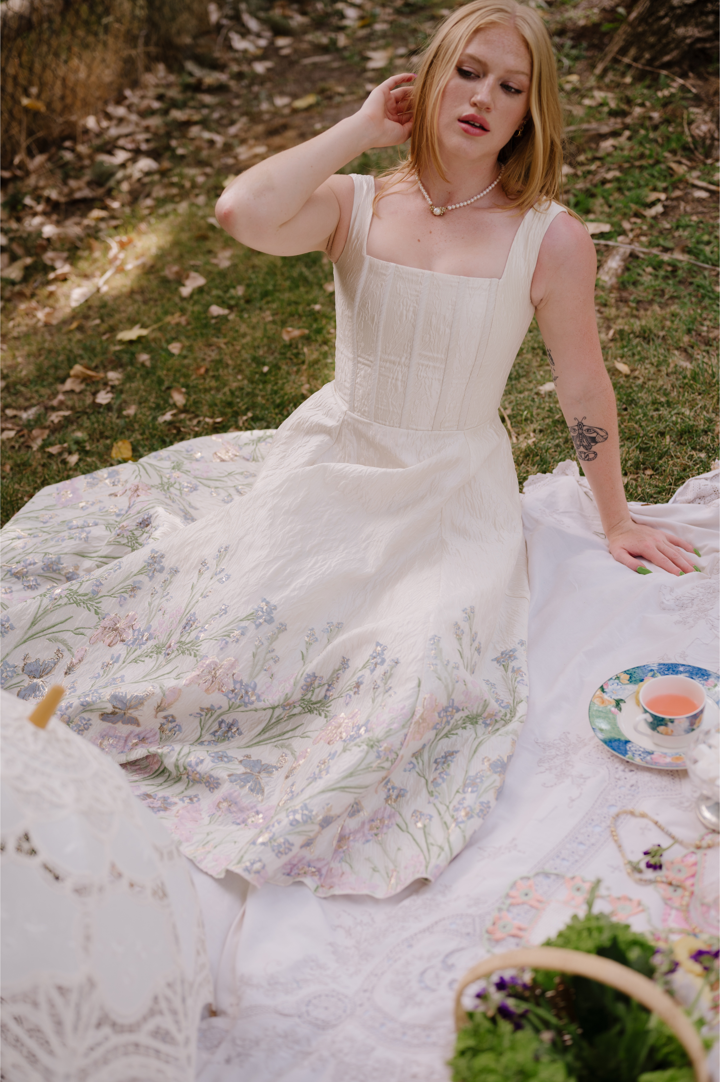 Tea Cup Dress- Ivory