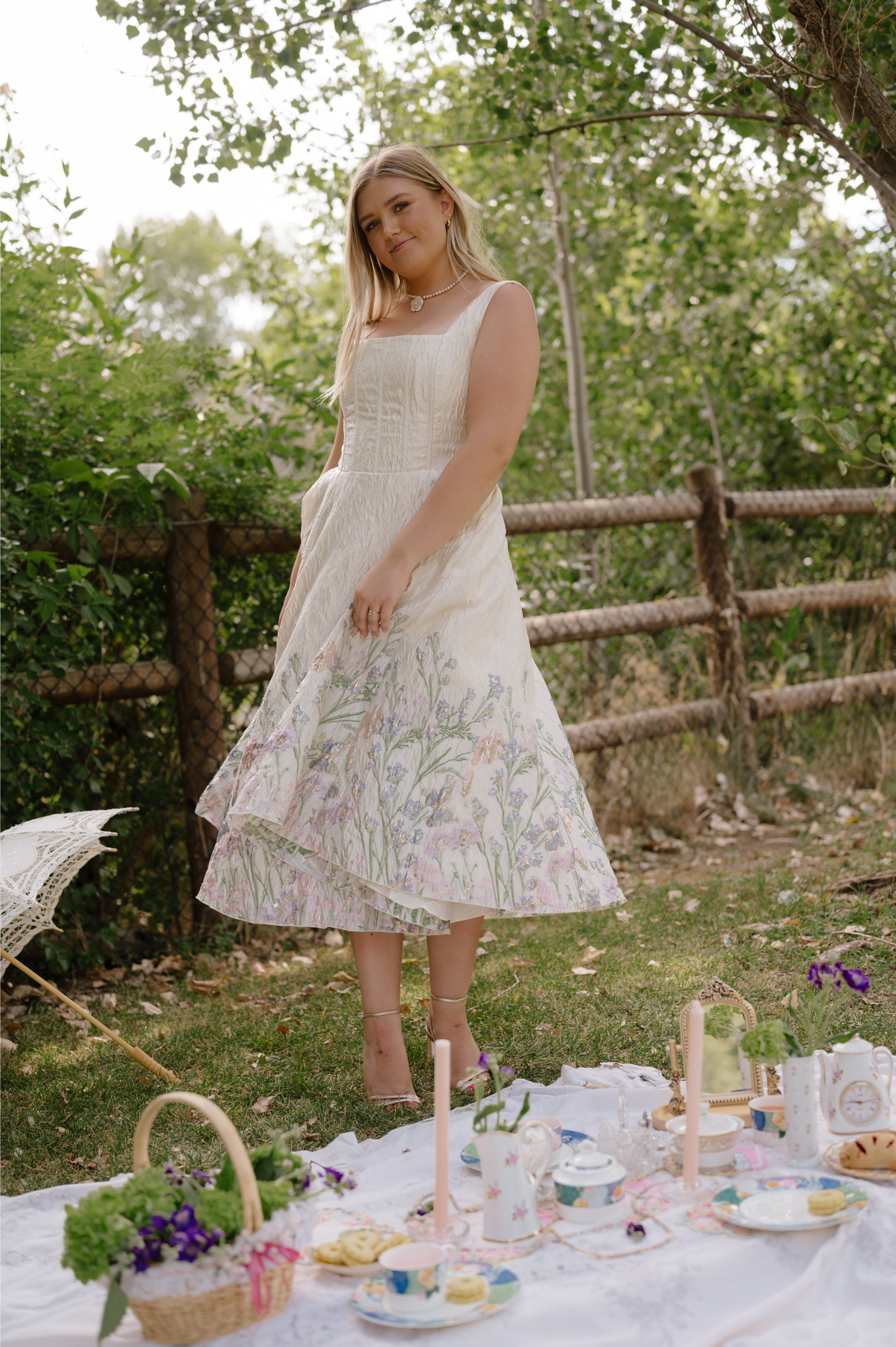 Tea Cup Dress- Ivory Radiant Tea Cup Dress- Ivory Radiant