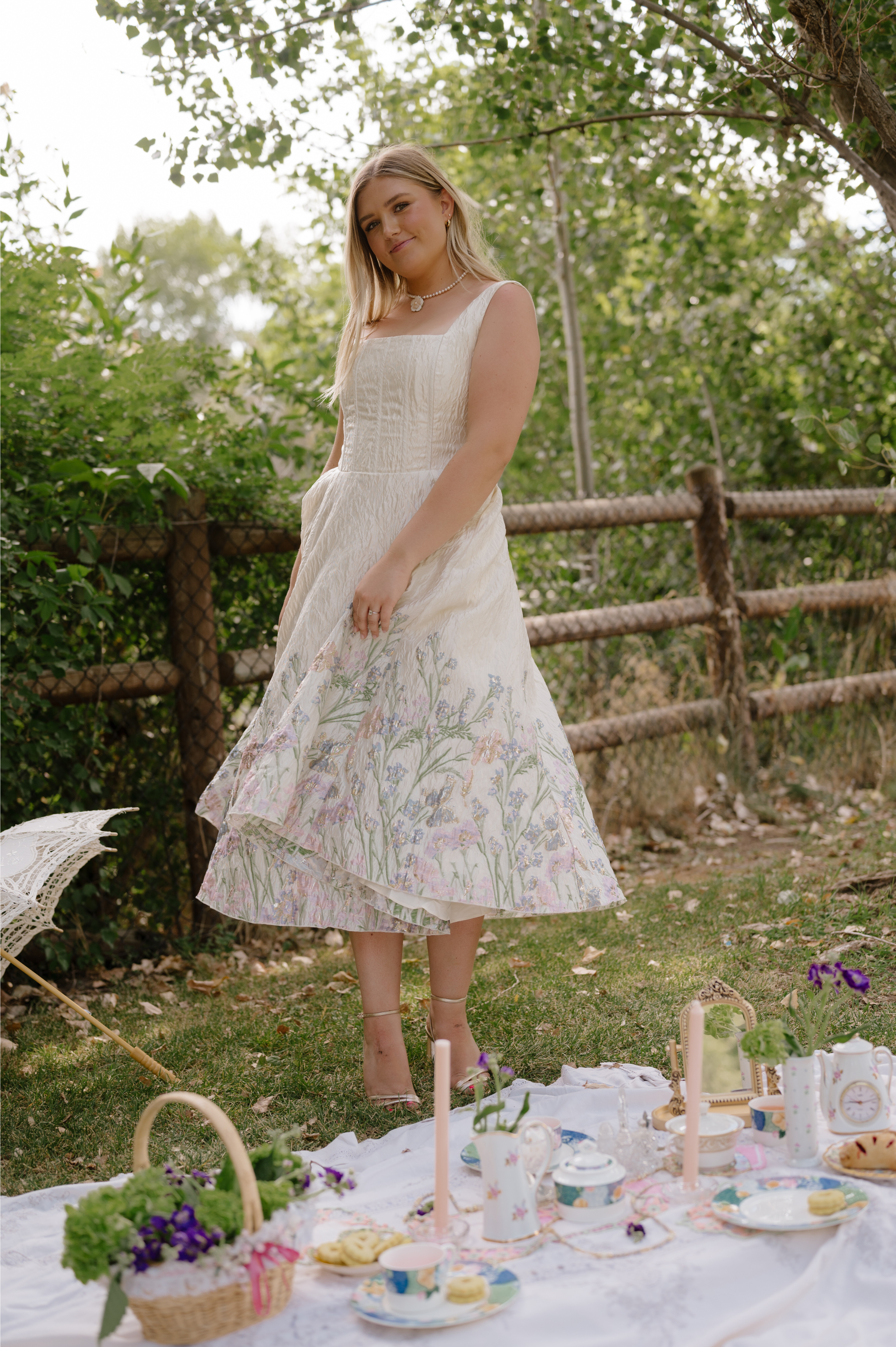 Tea Cup Dress- Ivory