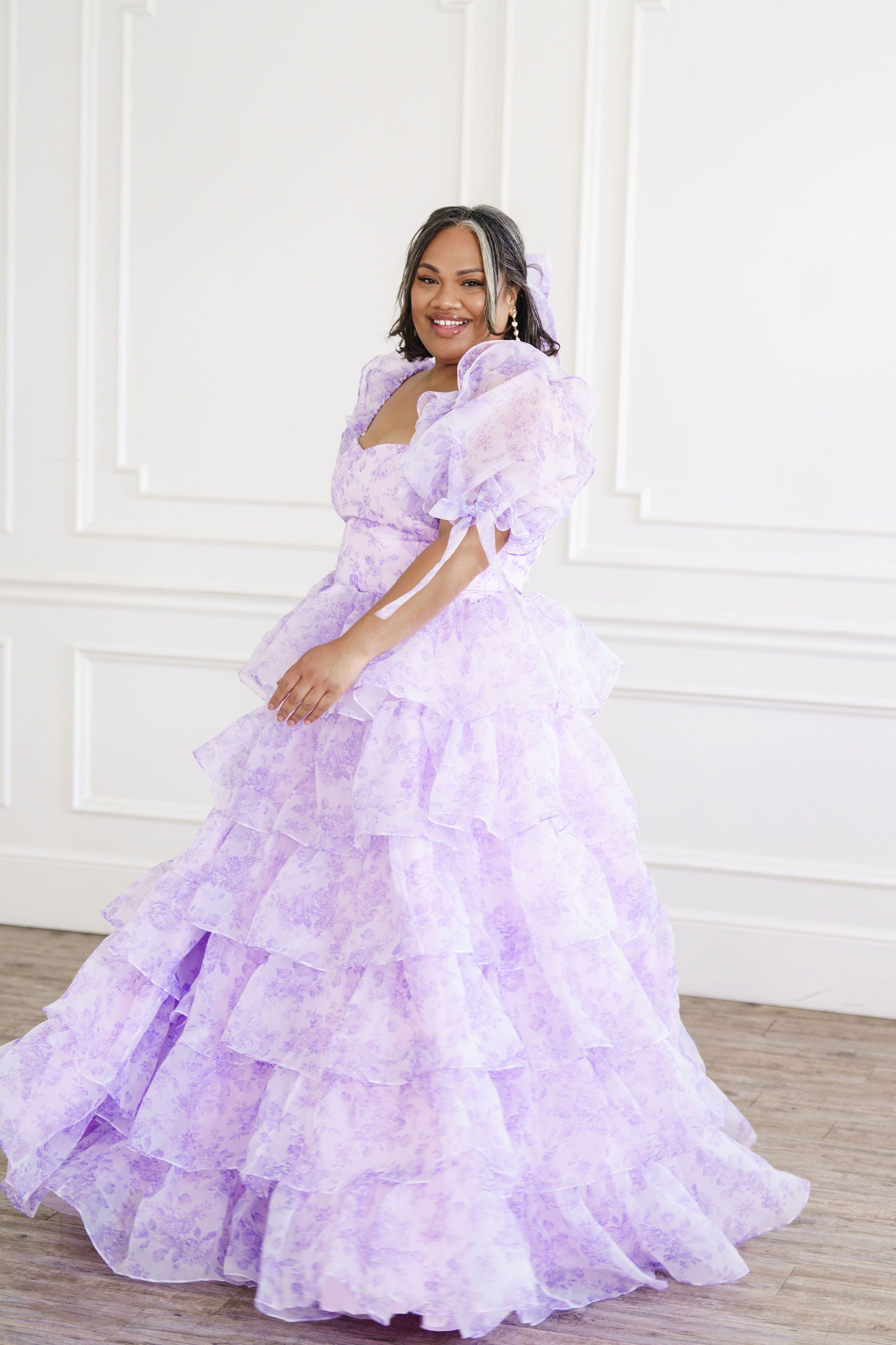 Hyacinth Gown Lilac Floral Print / Radiant Hyacinth Gown Lilac Floral Print / Radiant