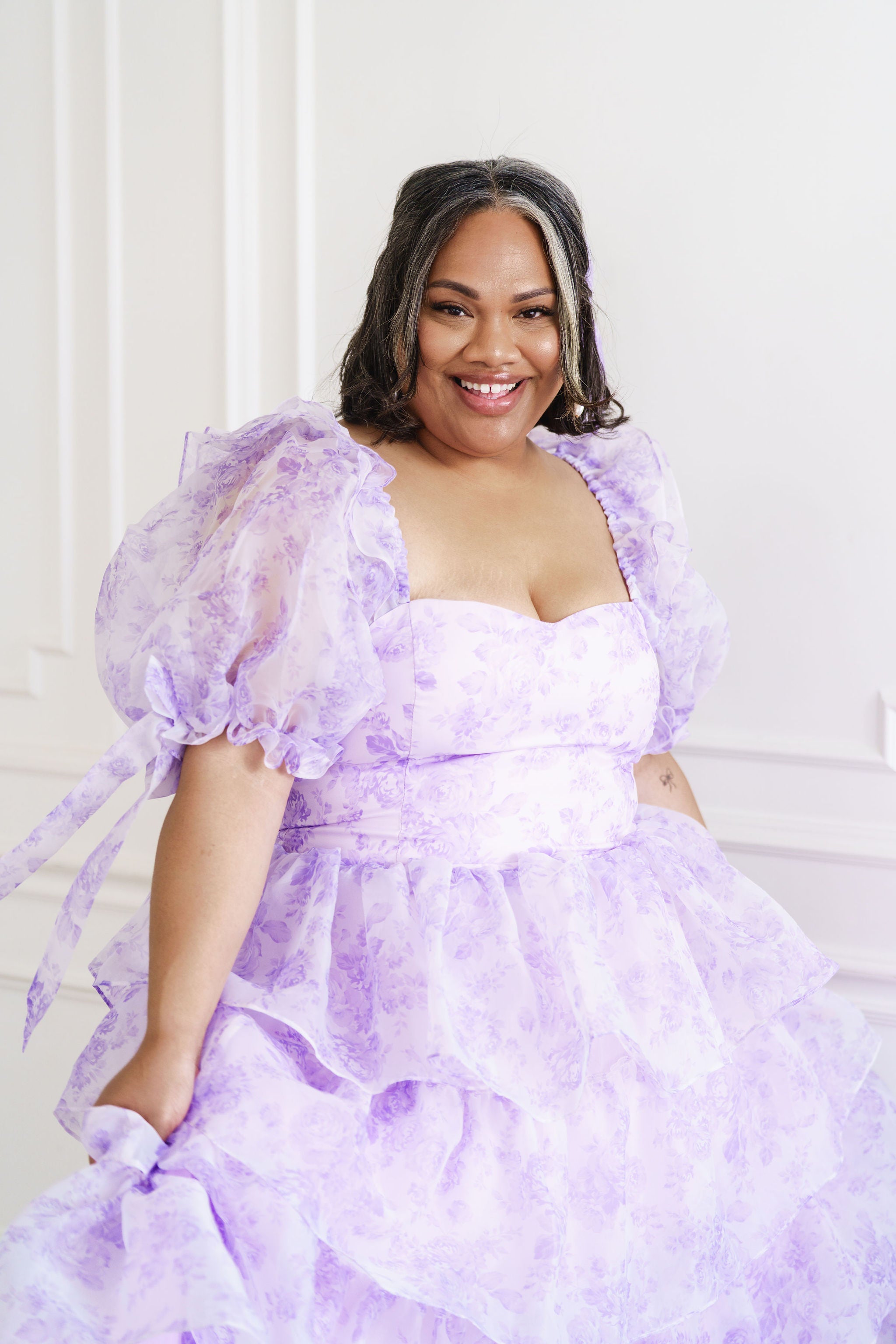 Hyacinth Gown Lilac Floral Print / Radiant Hyacinth Gown Lilac Floral Print / Radiant
