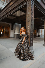 Victoria Gown - Black and Gold-  PRE ORDER