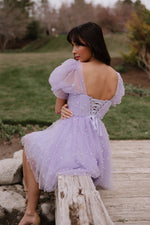 Pearl Mini Dress - Purple