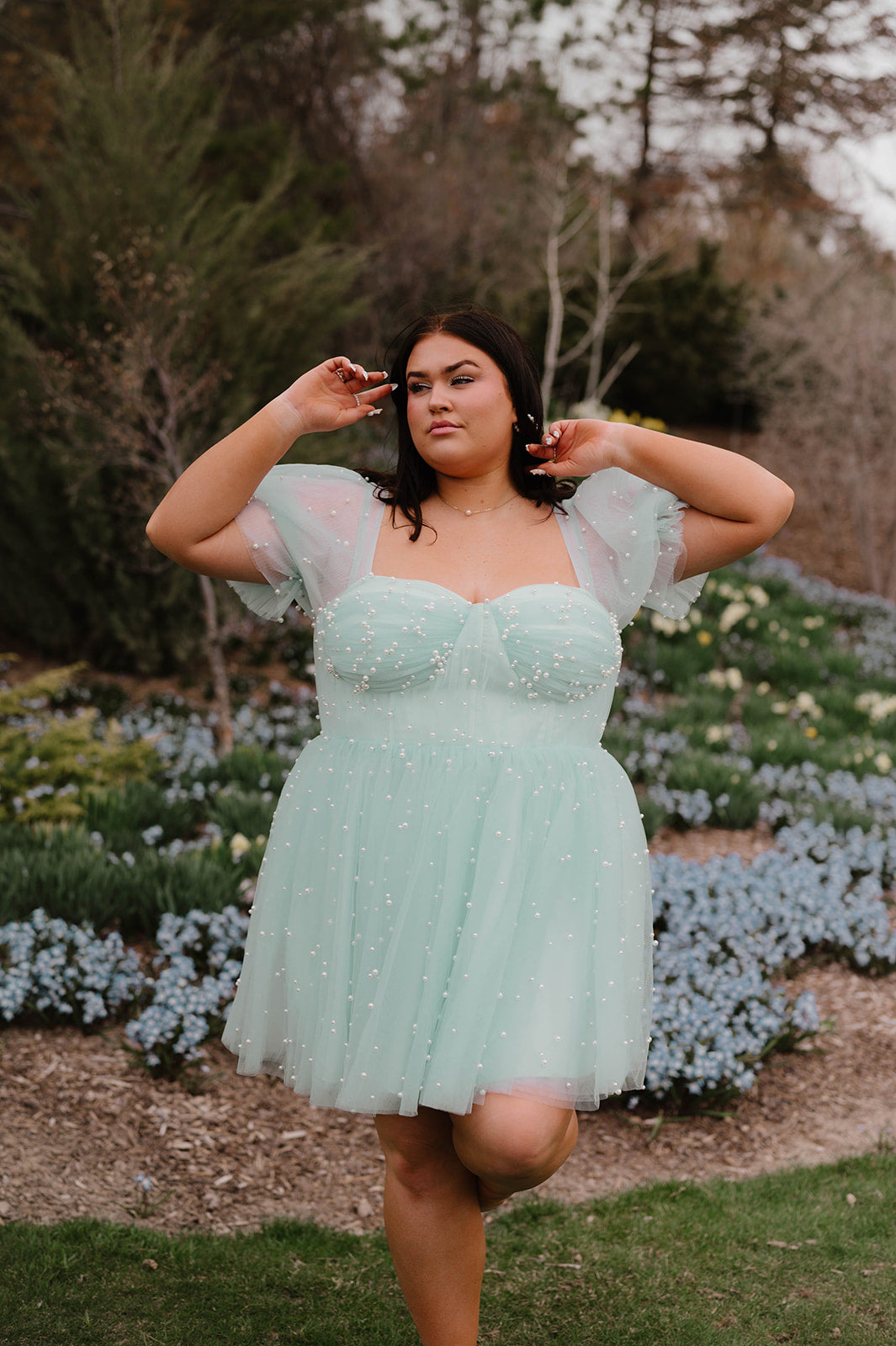 Pearl Mini Dress - Mint Green Worthy Pearl Mini Dress - Mint Green Worthy