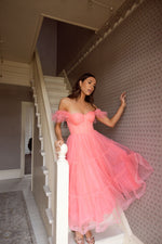 Mia Dress - Coral Pink